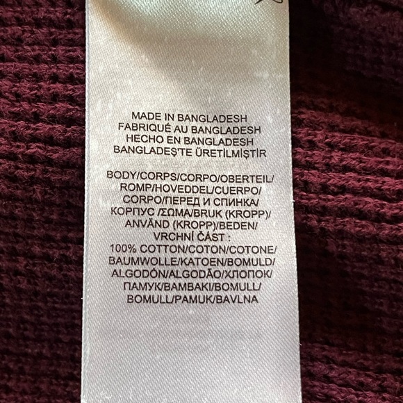 Lauren RL maroon waffle knit cowl neck sweater - XL - Picture 10 of 10